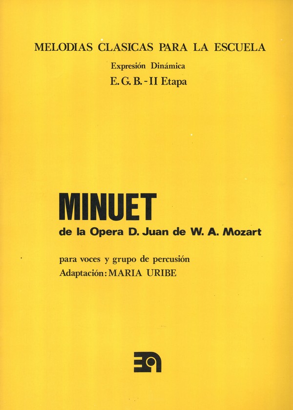 Minuet de la ópera D. Juan de W. A. Mozart